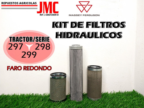 Kit De Filtros Hidraulicos 297, 298, 299 Faro Redondo