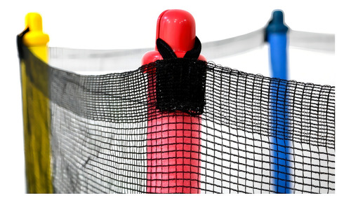 Henri Trampolim Kids Cama Elástica 2.44 m Cor Da Proteção Das Molas Multicolor e Tela Preta