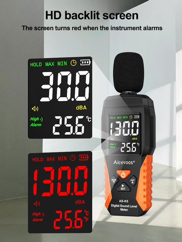 Medidor De Decibelios Portátil Modelo Db 30 A 130 Db
