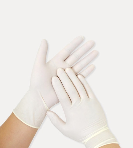 Guantes Latex Descartable X100 Unidades Anmat Talle S