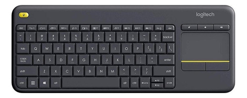 Teclado Inalámbrico Logitech K400 Plus Qwerty Inglés Uk Color Negro