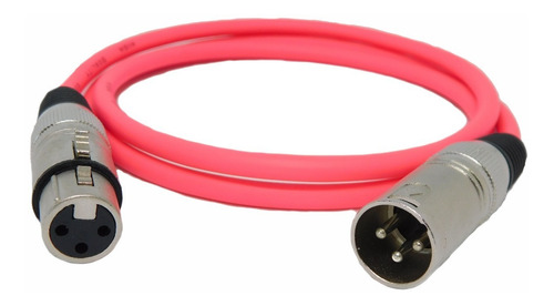 Imagen 2 de 4 de Cable Canon Canon Balanceado Rosa Fluo 2 Mts Hamc Pack 2unid