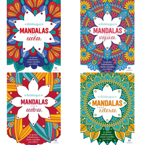 Kit Arteterapia - Mandalas para colorir - 4 livros