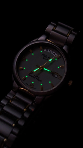 Pareja De Relojes Philip Persio De Titanio Japoneses Genuino (Usado)