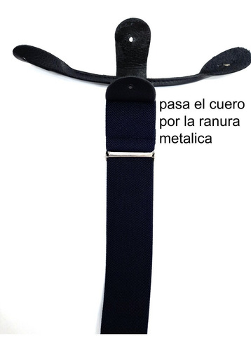 Imagen 6 de 9 de Tirantas, Tirantes, Cargaderas Hombre Negra Con Textura
