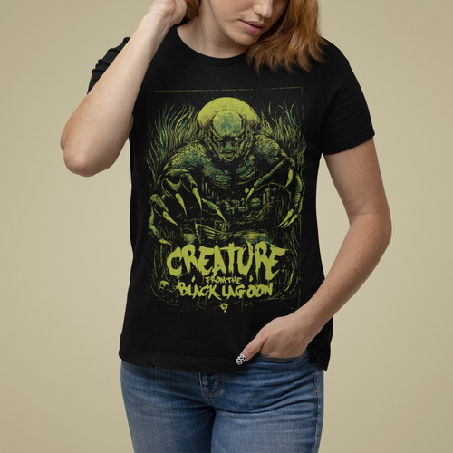 Camiseta Retro Terror Criatura De La Laguna Negra N2