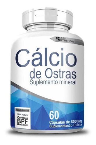 Cálcio De Ostra 800 Mg 60 Cápsulas