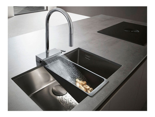 Grifo mezclador monomando Hansgrohe Aquno Select M81 73837 extensible acabado cromado