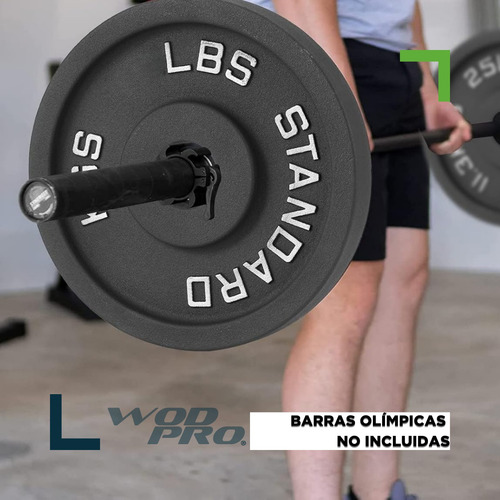 Par De Discos Olímpicos 15kg Acero Negro Barbell 2 Pulgadas
