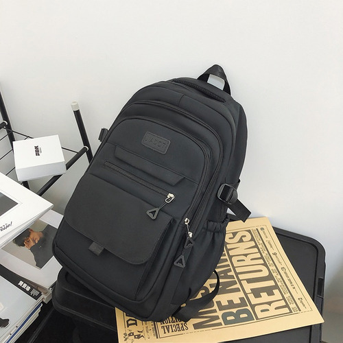 Nueva Mochila Clásica Para Campus, Mochila Impermeable, Bolso De Viaje Para Exteriores, Mochila Para Computadora Portátil De Gran Capacidad. Negro