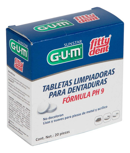 Tabletas Limpiadoras Fitty Dent 40 Comprimidos Con EnvĂo