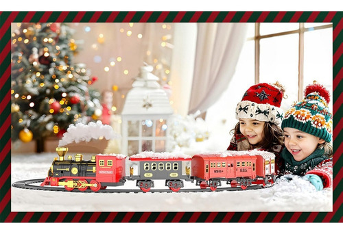 Wnn Set De Tren Navideño Con Humo, Luces Y Sonido