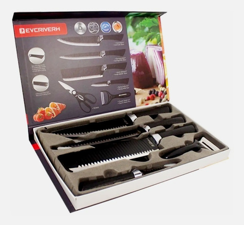 6-piece Stainless Steel Professional Kitchen Knife Set