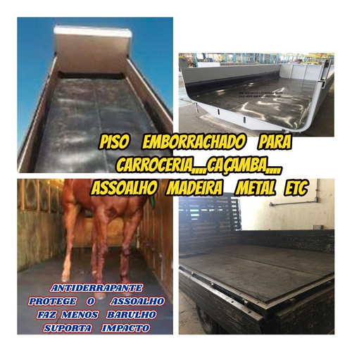 Piso Emborrachado 4mm P/forrar Caçamba 2 Rolos 2.90x1.00mts