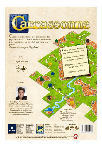 Carcassonne 3a Ed. Jogo De Tabuleiro Devir Bgcarcpt3