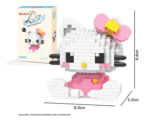 Z61130 Cat Makensum Niña Sentada Set De Bloques