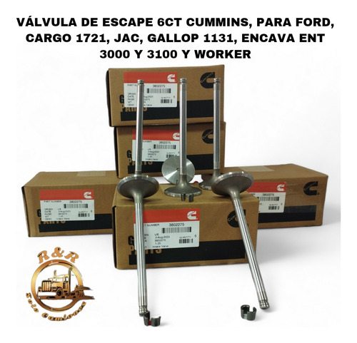 Válvula De Escape Cummins 6ct Para Encava Ent 3000/3100