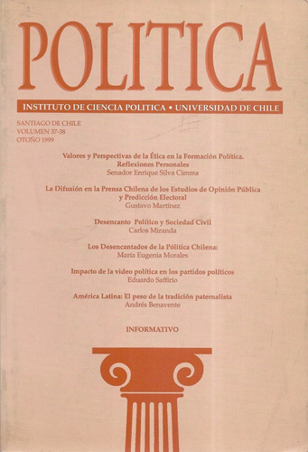 Política - Universidad De Chile - Vol. 37 - 38 / Otoño 1999