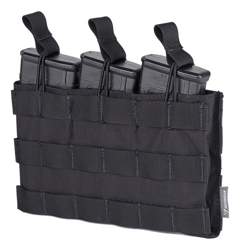 Porta Cargador Tactico Molle Triple Para Arma Larga Mag 556 Color Negro