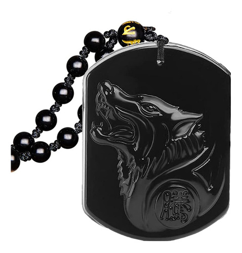 Collar De Obsidiana Negra, Colgante De Protección De Amuleto
