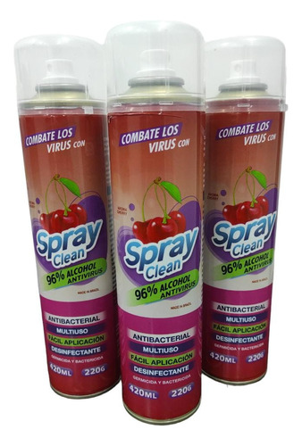 Spray Clean 96% Alcohol Frag. Cherry 420ml