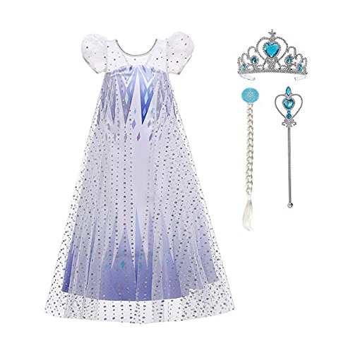 Traje De Vestir De Princesa Blanco Niñas De Halloween ...