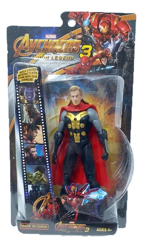 Avengers Pack X3 Muñecos 18cm / Falcon + Thanos + Thor 2025