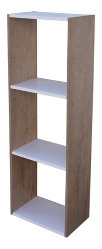 Libreros Minimalistas, Organizador Libano Esquinero Hogare Color Roble-blanco