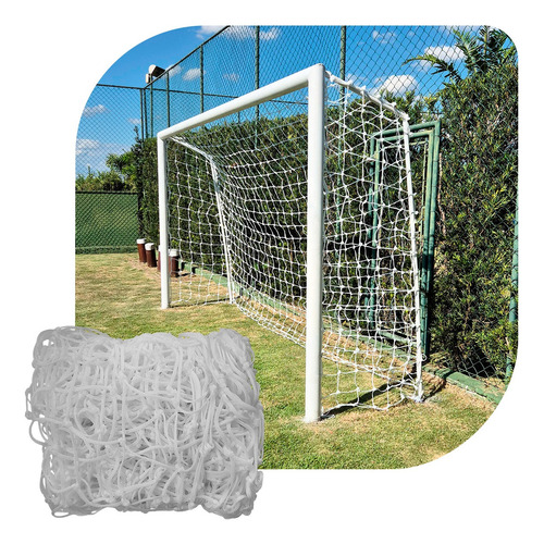 Par De Rede Para Trave De Gol Society Suiço 5mts Fio 8 Nylon