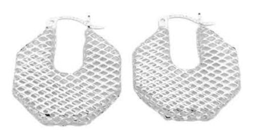 Arracadas Mujer Plata Ley .925 Aretes Panal Ligeras Moda A18