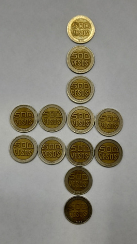 Colección Monedas Colombia 500 Pesos Antiguas + Descentradas