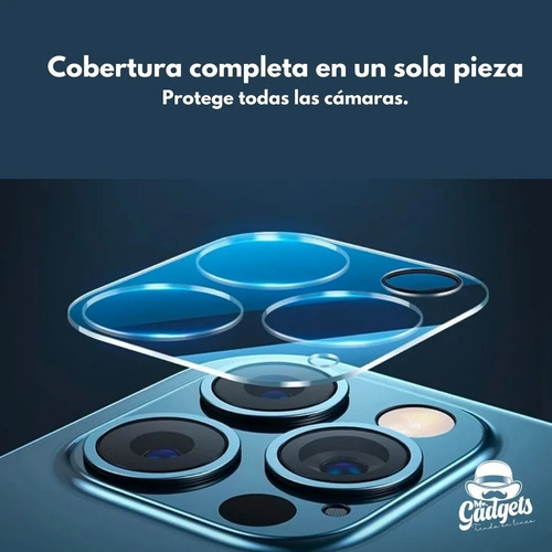 Imagen 2 de 4 de Mica 9d Protector De Lente De Cámara Para iPhone 14 14 Pro