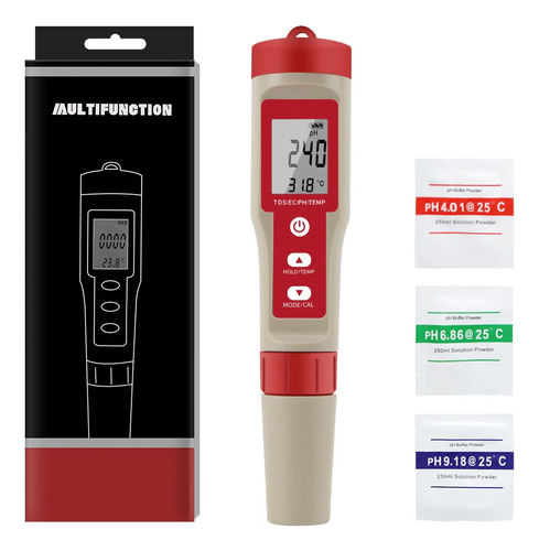 Medidor De Ph De Alta Presicion 4en1 Ph,ec,tds,temp Portatil