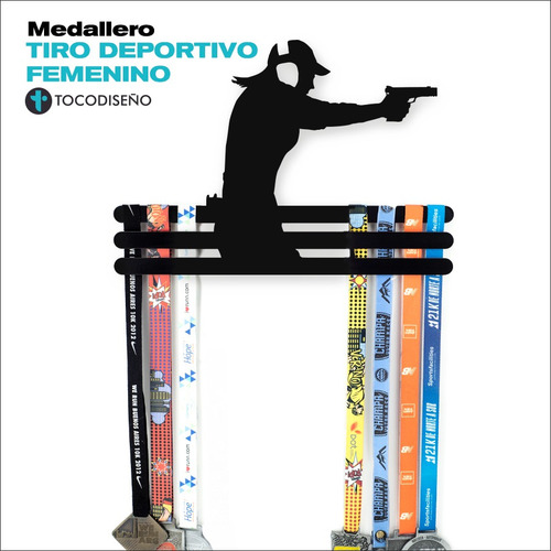 Imagen 2 de 4 de Medallero Tiro Deportivo Femenino X L