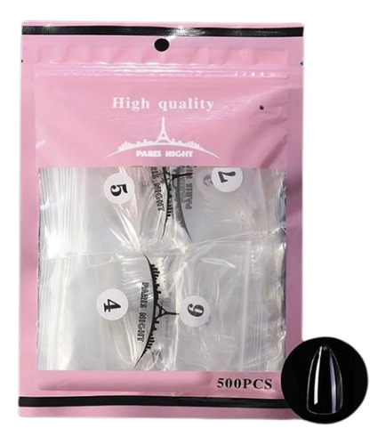 Tips Para Soft Gel Y Press On Nail 500 Unidades Paris Night