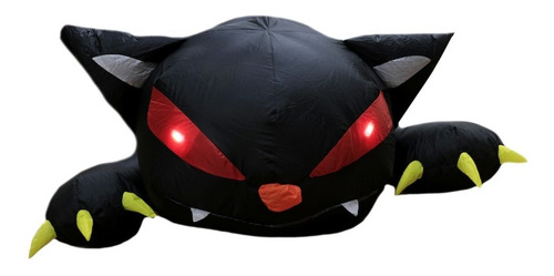 Imagen 8 de 10 de Inflable Decorativo Gato Negro Movil Halloween Con Luces