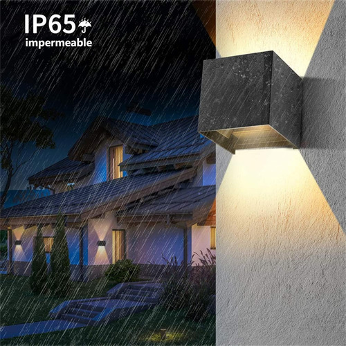 Lámpara De Pared Exterior 12w Led Ip65 Ajustable