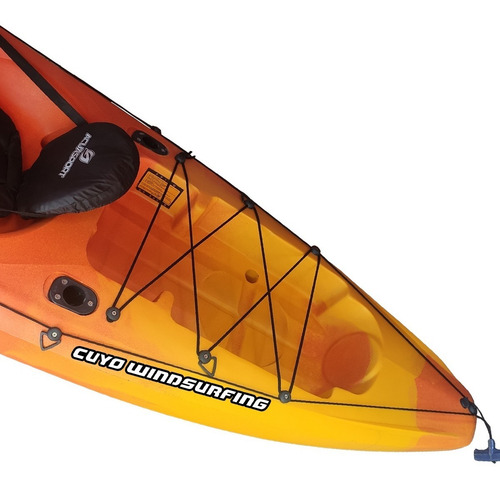 Imagen 8 de 8 de Combo N2 Kayak Kayaxion Dorado Chaleco Asiento Tambuch Pesca