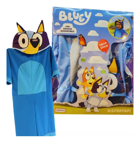 Disfraz Infantil Perro  Bluey  Talle Unico Con  Capucha