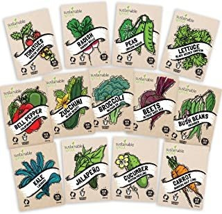 Kit De 13 Unidades De Semillas De Verduras Heirloom   100% N