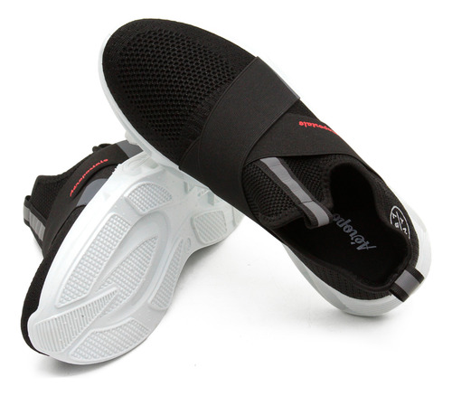 Tenis Aeropostale Orig Negro Hombre Tela Ajuste Elastico