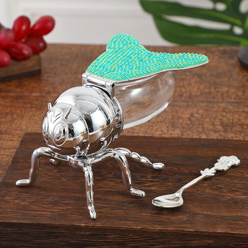 Recipiente De Miel De Miel De Miel De Con Decoración De