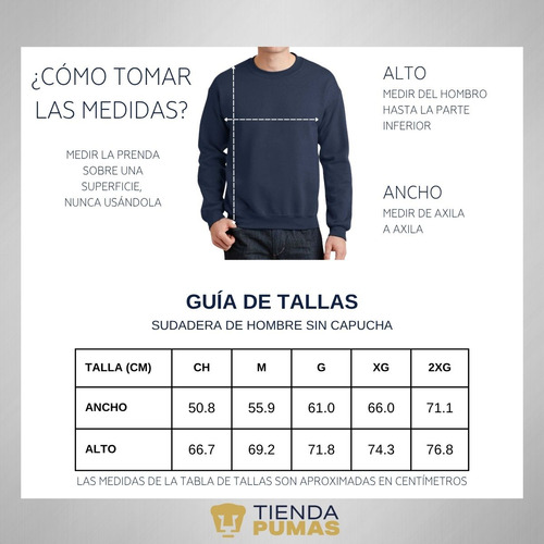 Sudadera Pumas Unam Hombre Deportiva Retro Azul Vinil