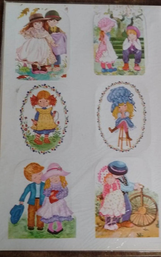 Lote 8 Antiguas Planchas Figuritas Sarah Kay Grafica Sur, (Usado)