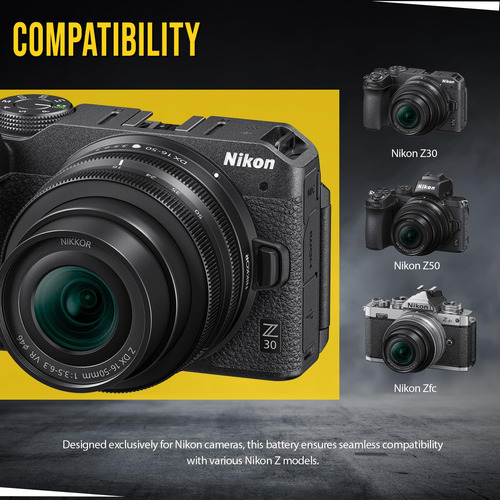 Bateria Para Camaras Digitales Nikon Z30, Z50, Z 50 Y Z Fc