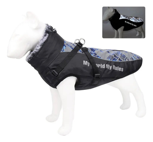 Marben Pets® Parka Impermeable Con Felpa Cf Azul 3xl