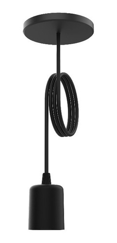 Lámpara Colgante Negro Vintage Portalampara Cable E27 Bell05