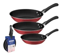 Comprar Jogo De Frigideiras 3pçs Caribe Vermelho