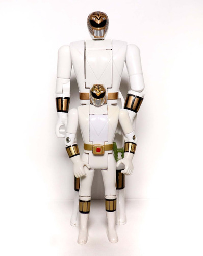 Power Rangers Branco Vira Cabeça Boneco Gigante 20cm Raro (Usado)