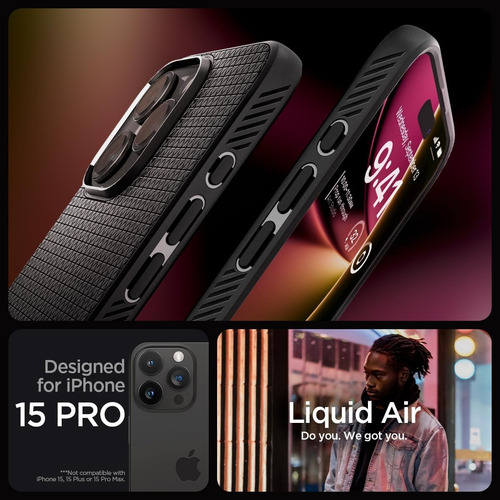 Case Spigen Liquid Air iPhone 15 Pro 6.1 (funda Texturizada)